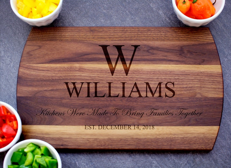 Anniversary Gift Engraved Cutting Board Personalized Cutting Board Wife Gift Personalized Wedding Gift Housewarming Gift Parents Gift
