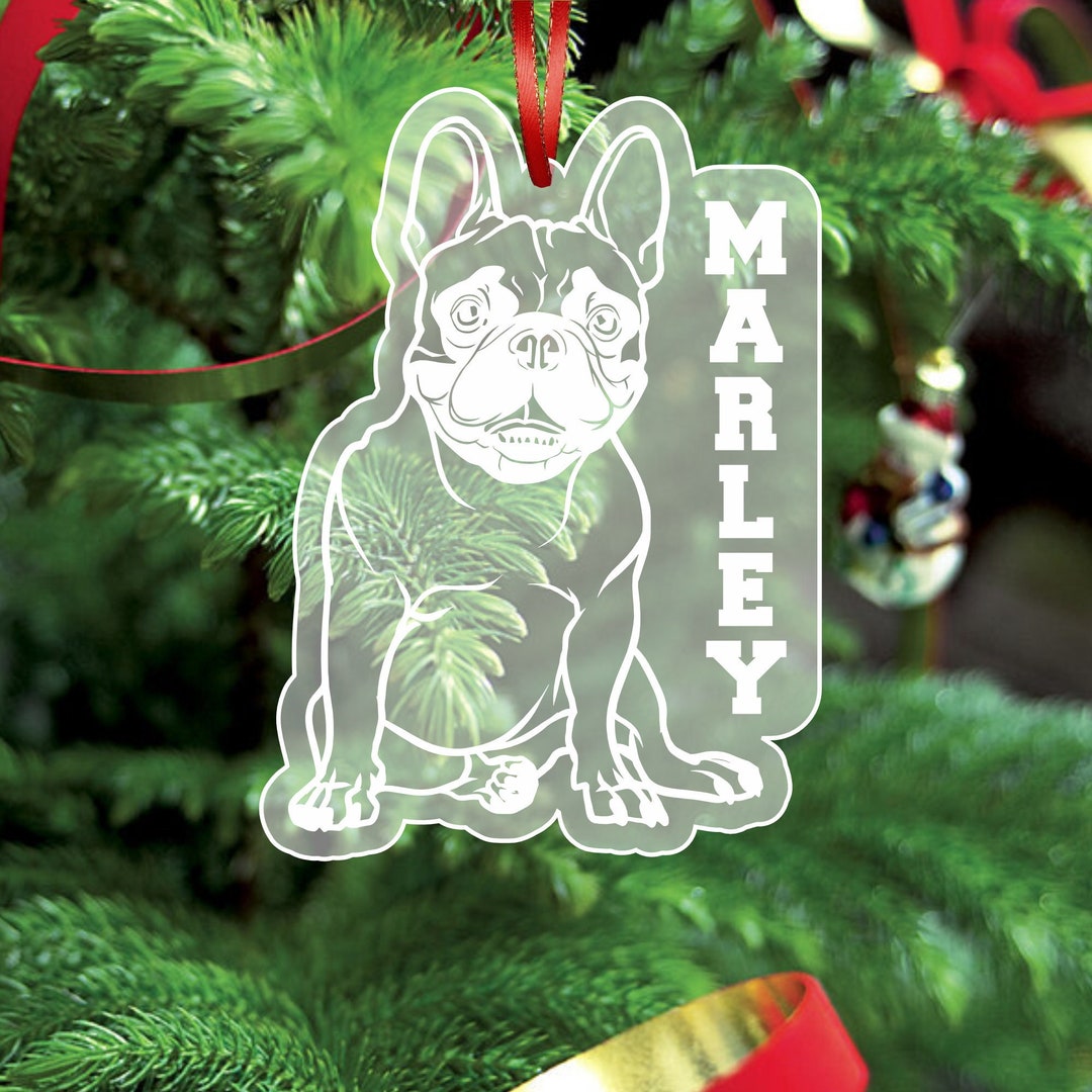 French Bulldog Ornament, French Bulldog Christmas Tree Ornament, Custom