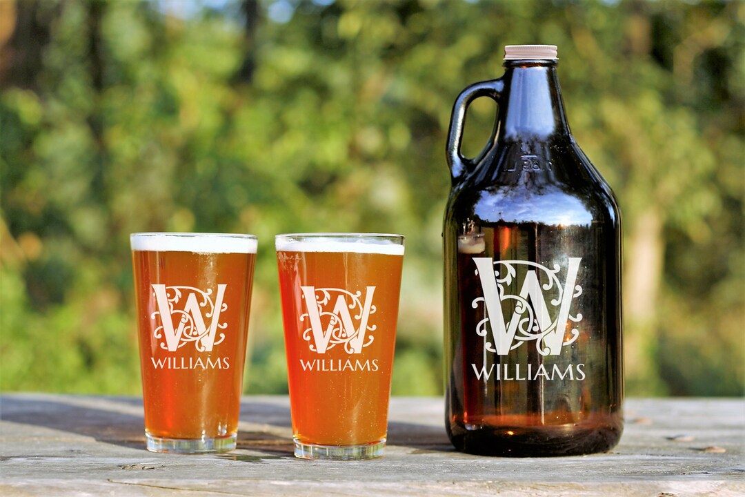 Personalized Growler, Engraved Glass Growler, Custom Growler