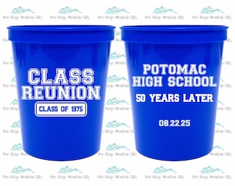 High School Reunion Cups, 50 Year Reunion, Class Reunion Favors, College Reunion, Reunion Party Decorations, Class of, Graduation Alumni