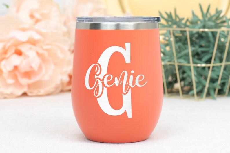 Custom Name Tumbler Personalized Name Tumbler Monogram Gift Etsy