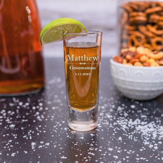 Best Man Shot Glass, Maid of Honor Proposal, Groomsmen Shot Glass, Bridesmaid Shot Glasses, Tequila Shot Glasses, Wedding Party Shot Glasses