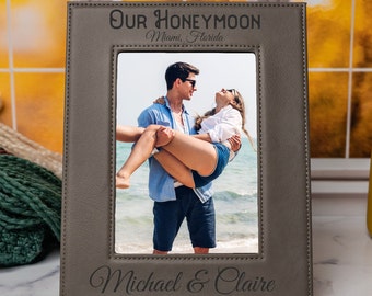 Honeymoon Gifts, Honeymoon Picture Frame, Honeymoon Keepsake Frame, Newlywed Gift, Gift for Newlyweds, Gifts for Couples, Honeymoon Shower