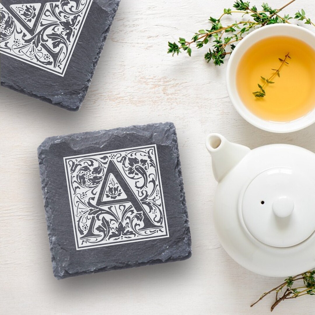 Personalized Coasters, Custom Slate Coaster Set, Housewarming Gift ...