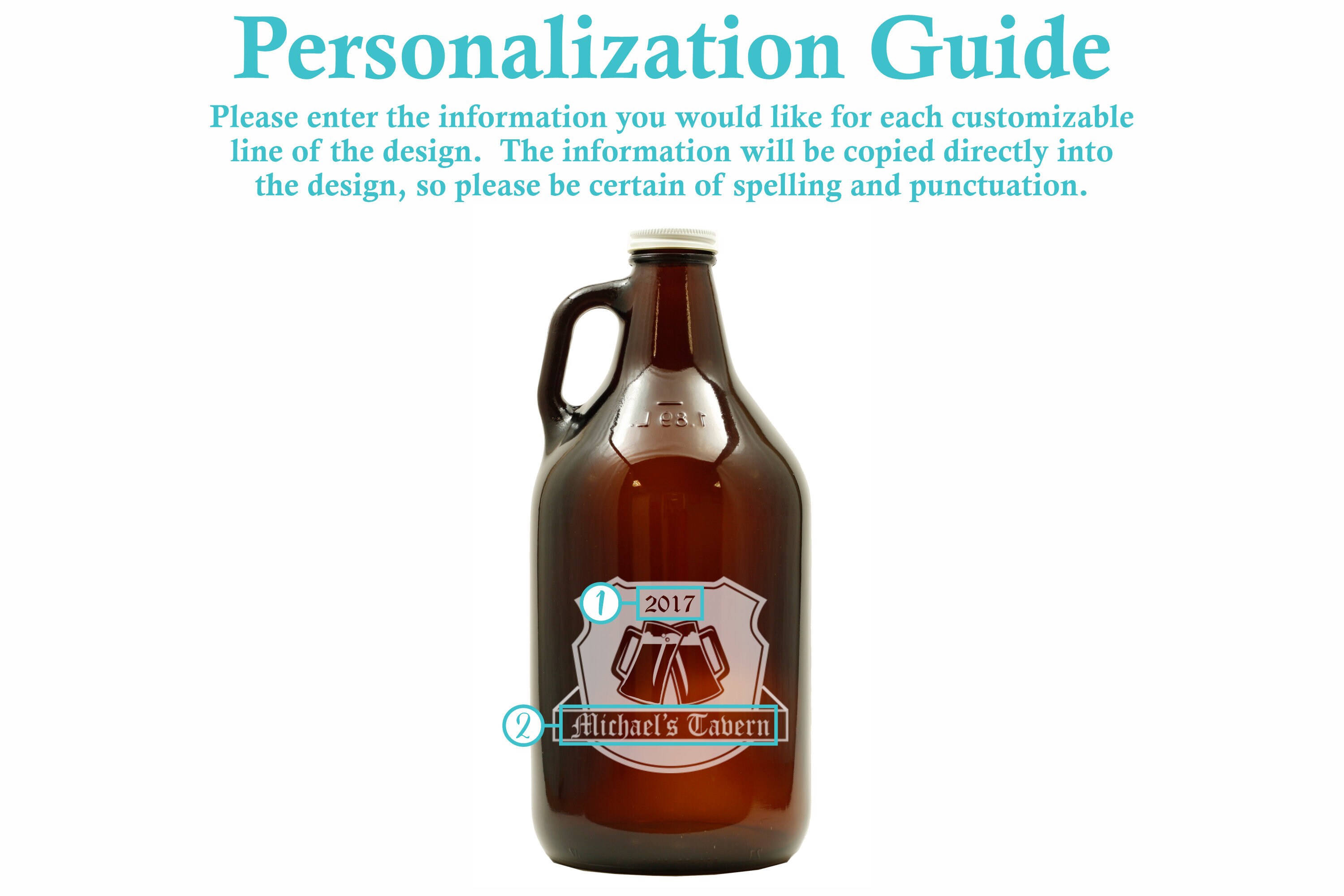 Engraved Growler Personalized Beer Growler 64 Oz Growler Etsy
