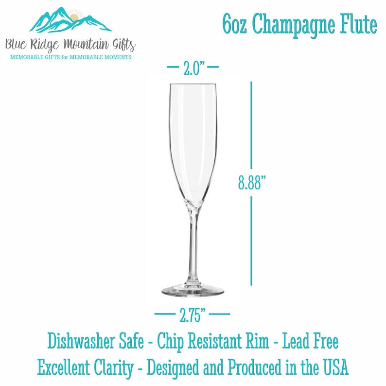 Bridesmaid Champagne Flutes – Personalized Wedding Party Glasses – Custom Bridal Party Gift for Getting Ready bild 3