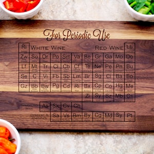 Wine Gift, Gift for Mom, Cutting Board, Wine Gifts, Gift for Women, Charcuterie Board, Chemistry Gift, New Home Gift, Butcher Block Gift