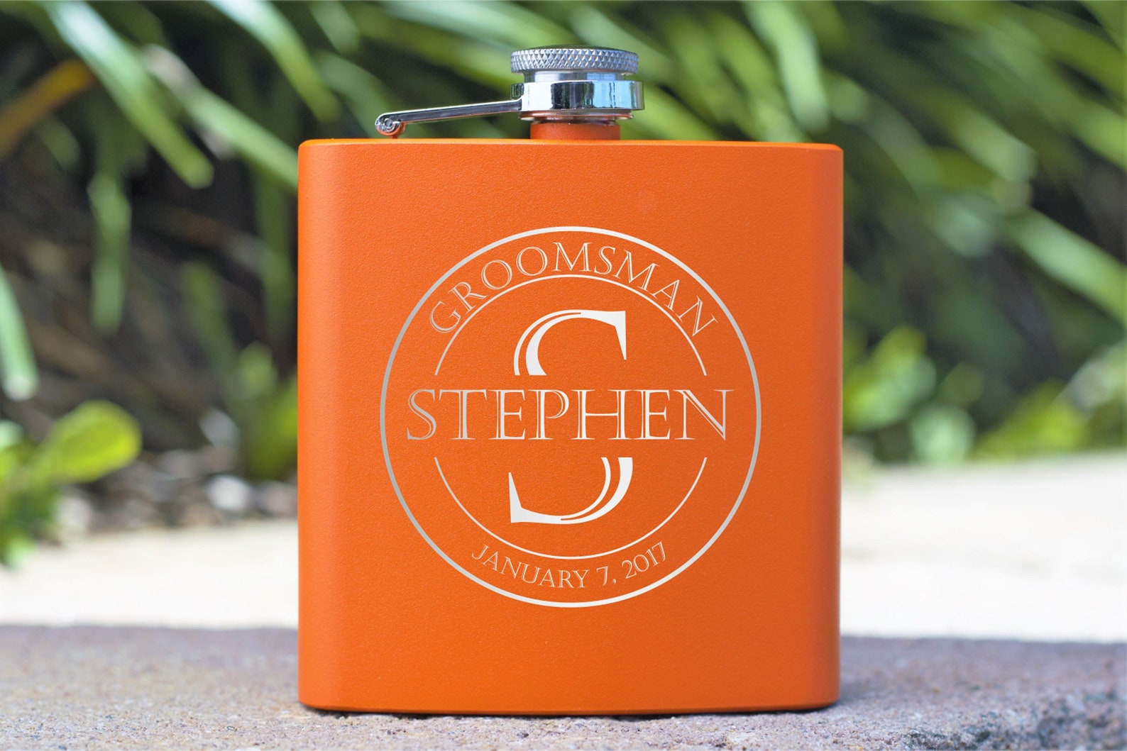 Groomsmen Gift Personalized Flask Custom Engraved Flask Hip Etsy