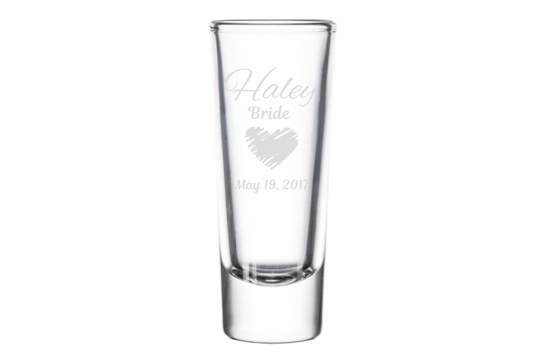 Cute Shot Glasses Set of 2 Wedding Favors Bridal Party Maid Etsy