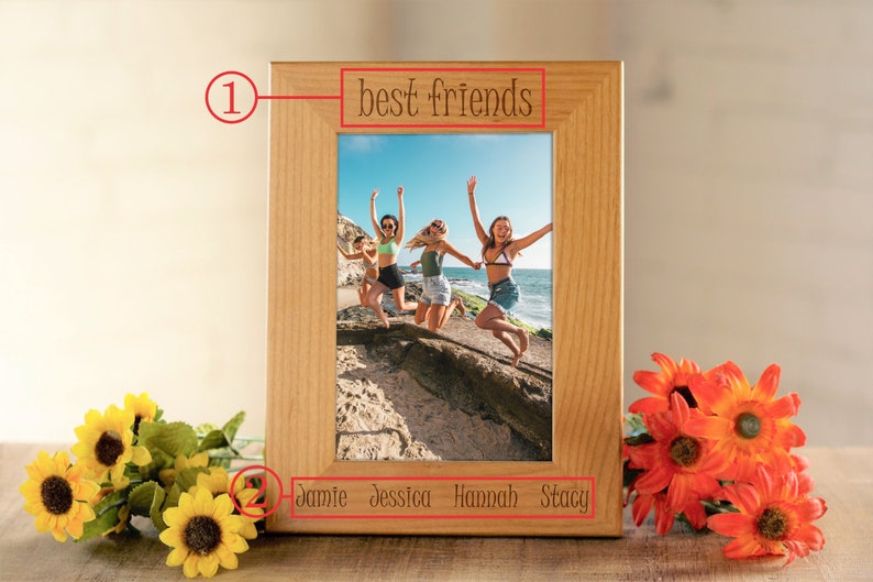 Friend Picture Frame Custom Picture Frame Friendship Gift Etsy