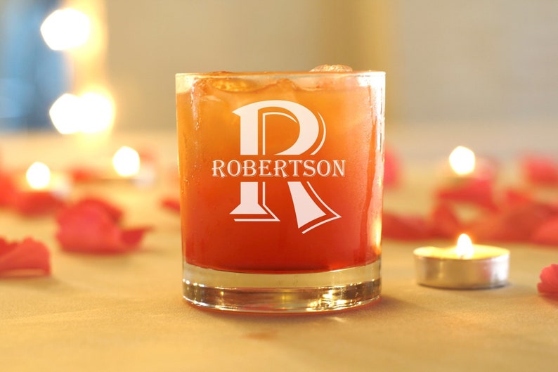 Whiskey Glass Custom Glass Personalized Bourbon Glass Home Etsy