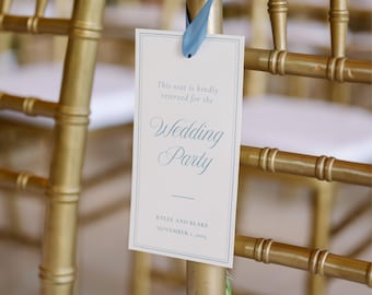 Reserved Wedding Seat Sign, Editable Ceremony Decor (Digital Download)