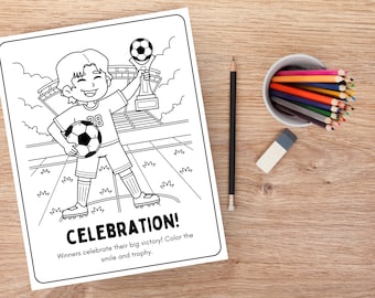Global Soccer Tournament Coloring Book | 30 Printable Activity Pages (PDF Download)