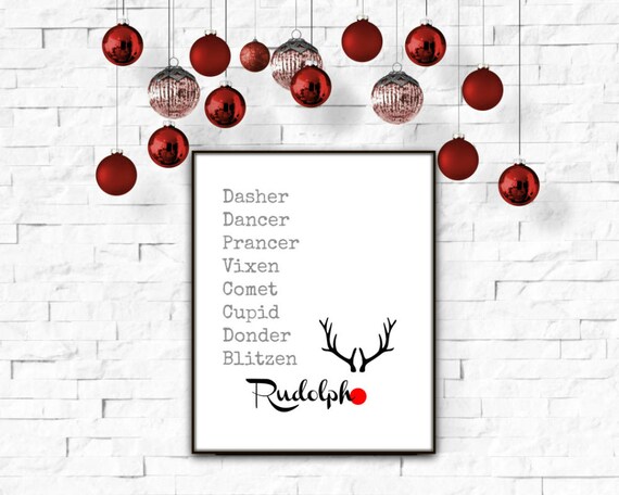 Simply Rudolph. Rudolph Printable to use for Printable | Etsy