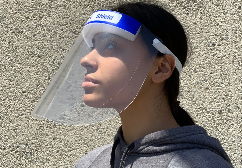 Plastic Face Shield Mask Foam Forehead Protection Elastic Etsy