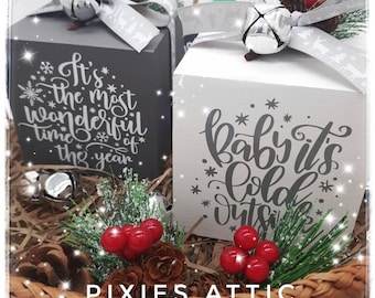 Festive Christmas Cube, Christmas Tiered Tray Decor, Christmas Decor, Christmas Ornaments