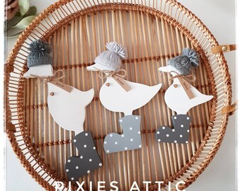 Wooden Personalised Ducks in Wellies/ Wooden Home Decor/ Farm Animals/ Valentine Gift/ Housewarming Gift/ Personalised Decor/ New home gift/