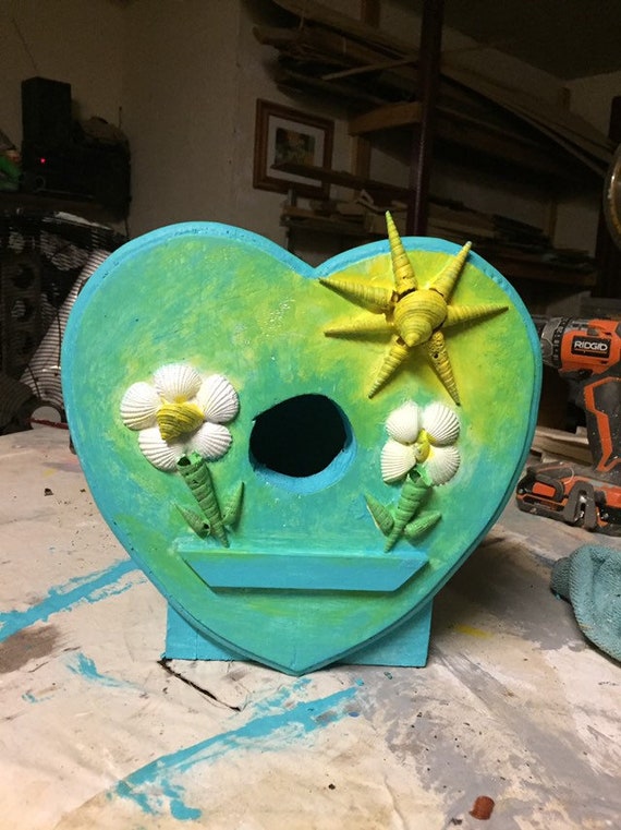 Solid Wood Hand Made Heart Shaped Birdhouse Bird Feeder Etsy