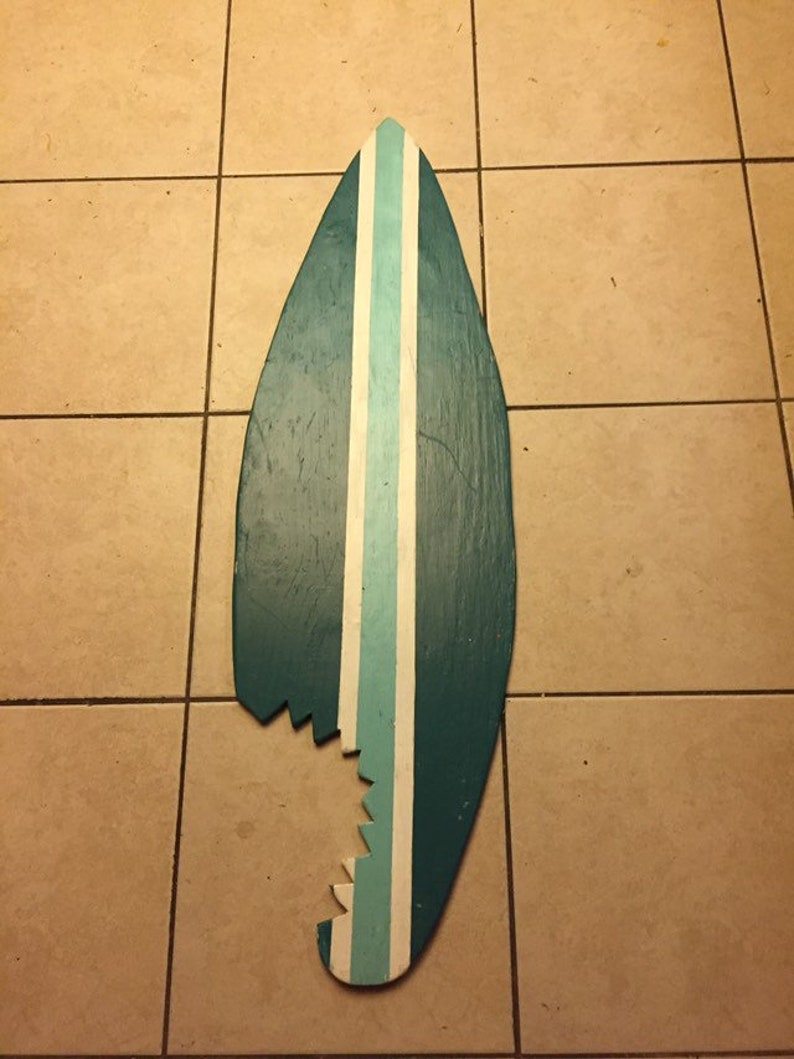 Surfboard With Sharkbite Embroidery