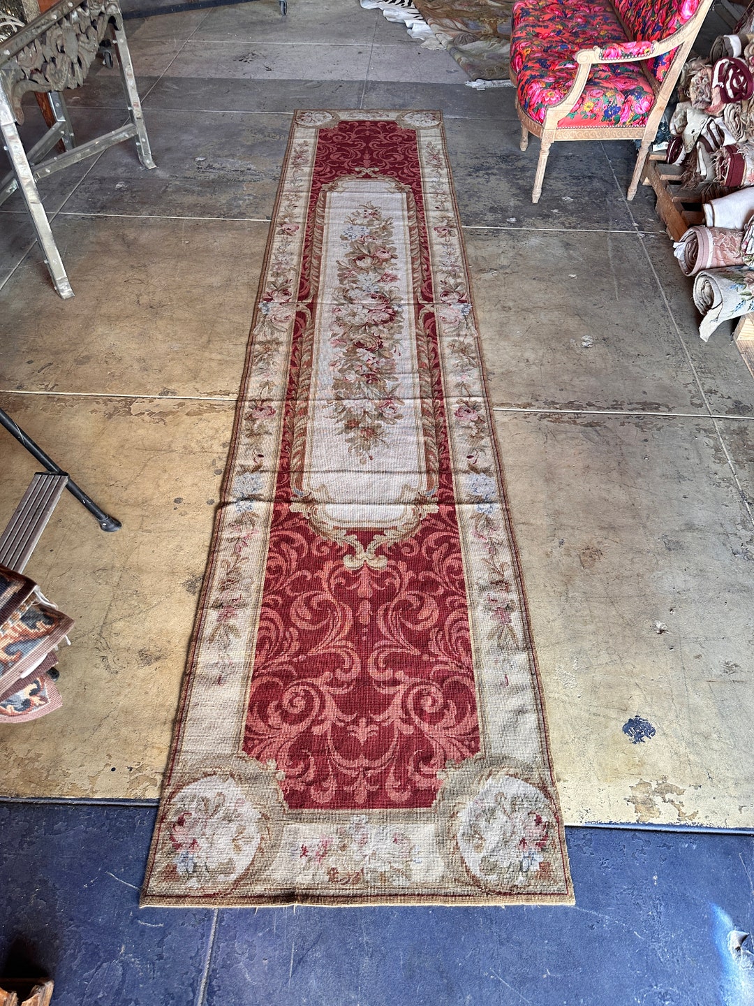 Handmade Needlepoint Runner Rug Etsy