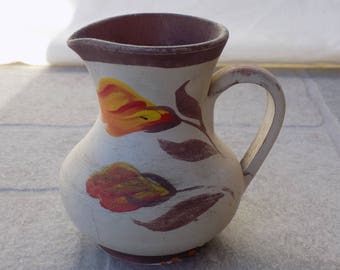 vintage HandmadeKeramik GREEK Potterie Clay Pot with Painting