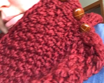 buttoned infinity scarf