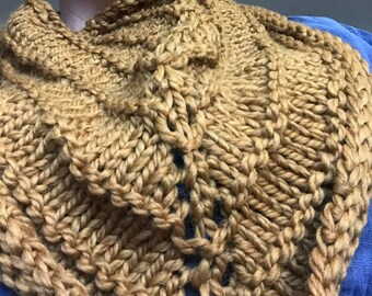 Winter Bandana Buttoned Triangle Scarf