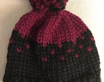 The Squish: puffy pom pom hat