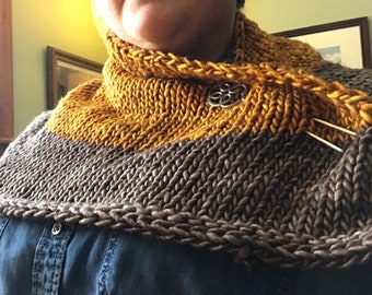 colorblocked triangle scarf