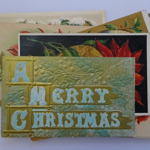 Postales navideñas vintage imprimibles / Descarga digital / diario basura efímero / impresiones navideñas