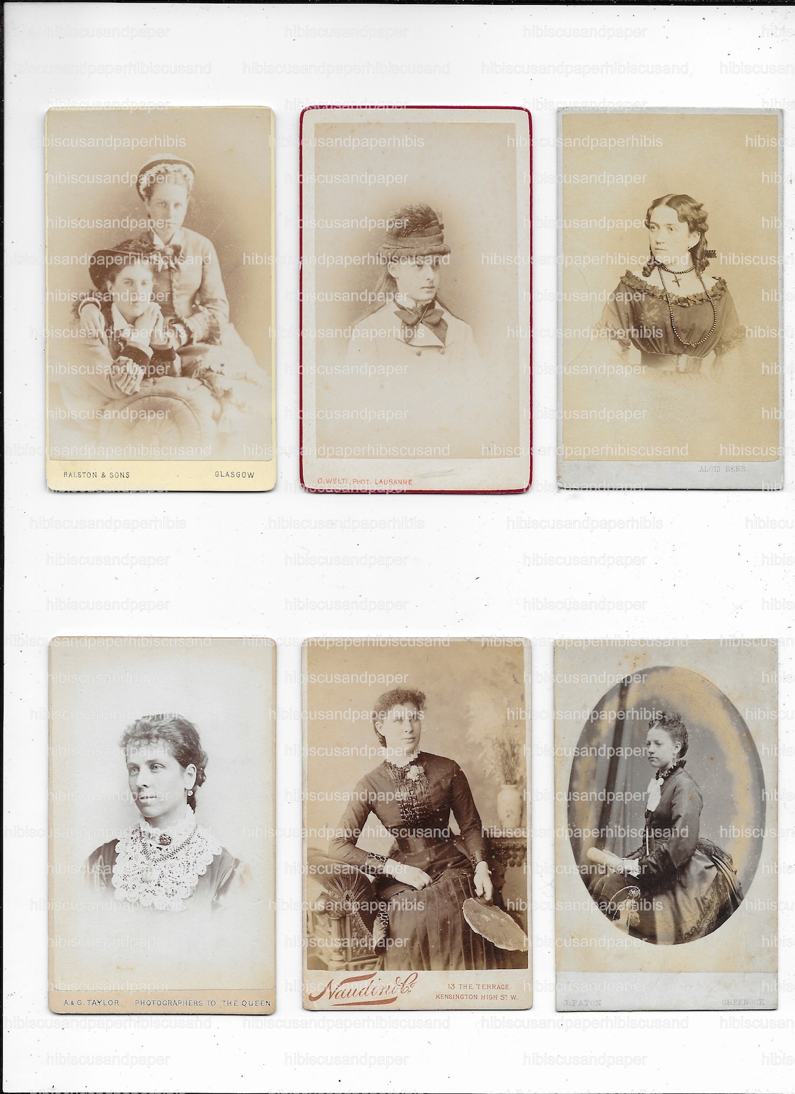 Printable Victorian Cards / Digital Download / Etsy