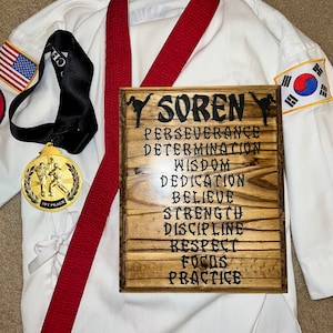 Karate Motivational Plaque Martial Arts Gift Sign Wall Decore