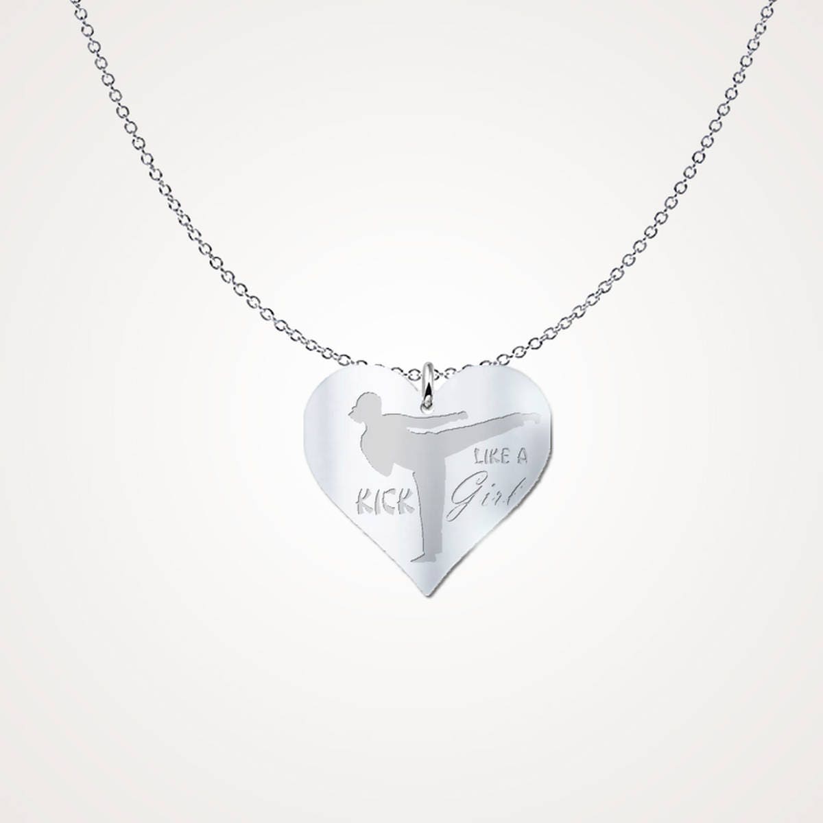 Karate Girl Gift Necklace925 Silver Charm Chain PendantGift Etsy