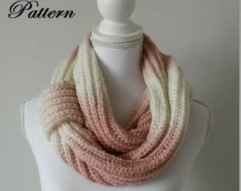 Pdf knitting pattern, owner knitting, circular scarf, snood, model knitting for child and adult, winter clothes, handmade knitwear