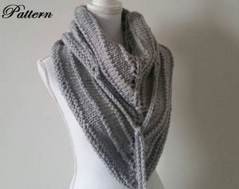 Pdf pattern knitting, Knitting Pattern, shawl, scarf triangle, child, girl, teenager, adult woman, winter clothes, handmade knitwear, file