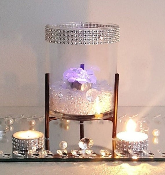 1pc home decor tealight votive candle holder Rhinestone decor top table decor 