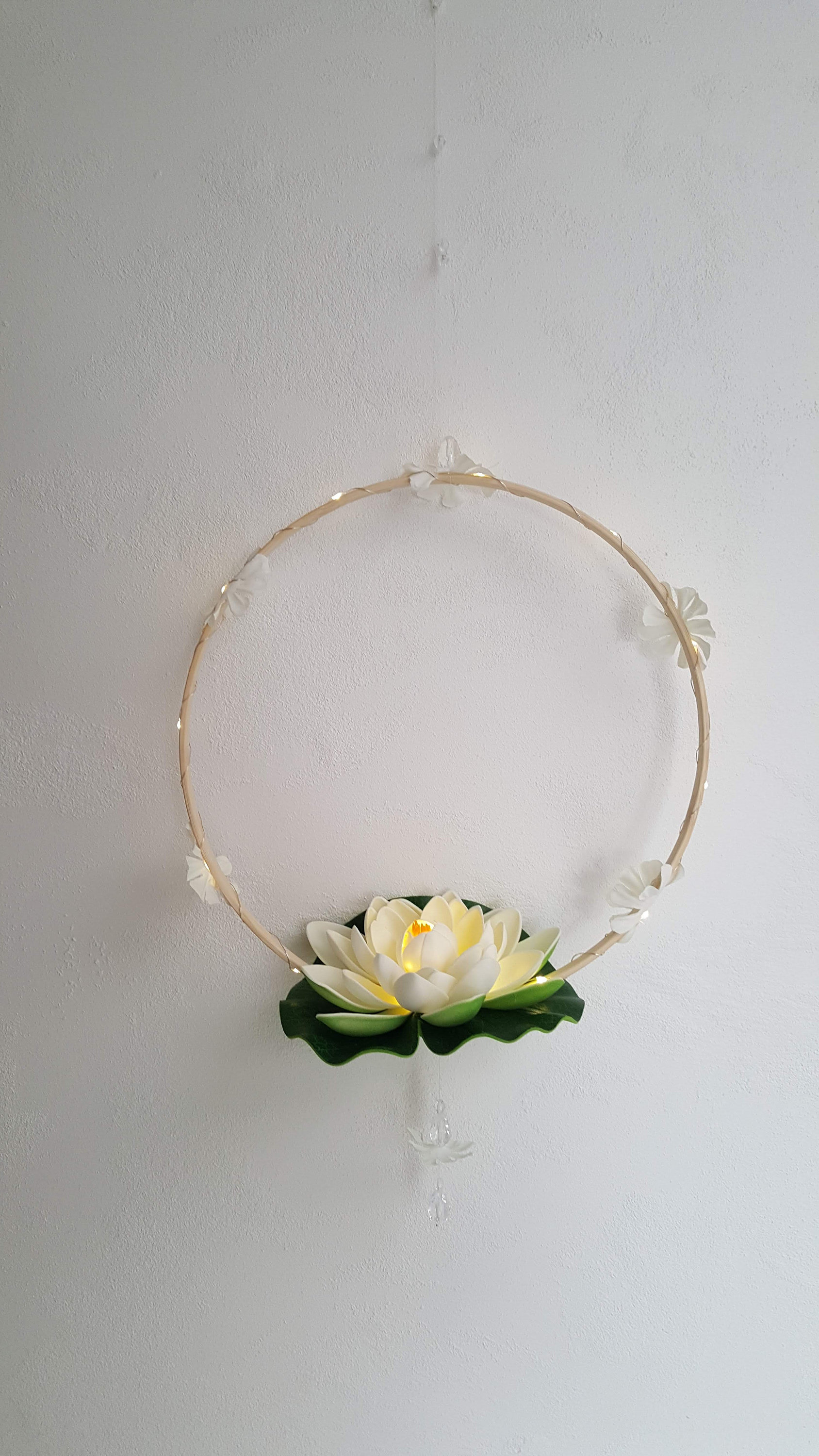 Anneau Floral, Couronne, Cadeau, Décoration Florale et Murale, Mariage, Lustre, Fleurs, Babyshower, 