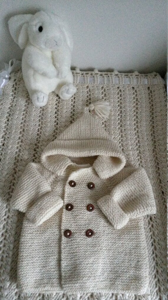 Pdf Patron De Tricot En Francais Manteau Bebe Double Etsy France