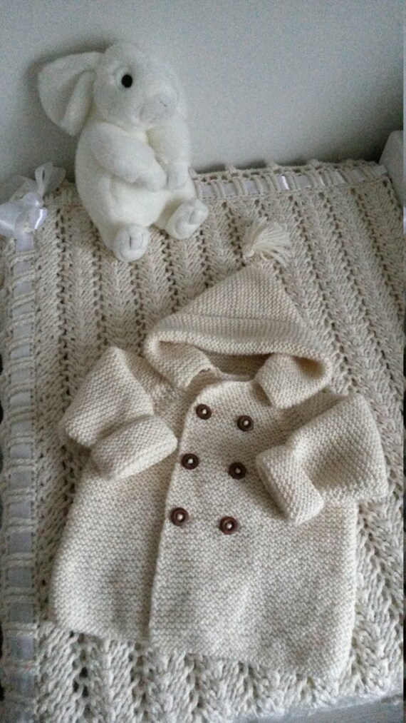 Pdf Patron De Tricot En Francais Manteau Bebe Double Etsy