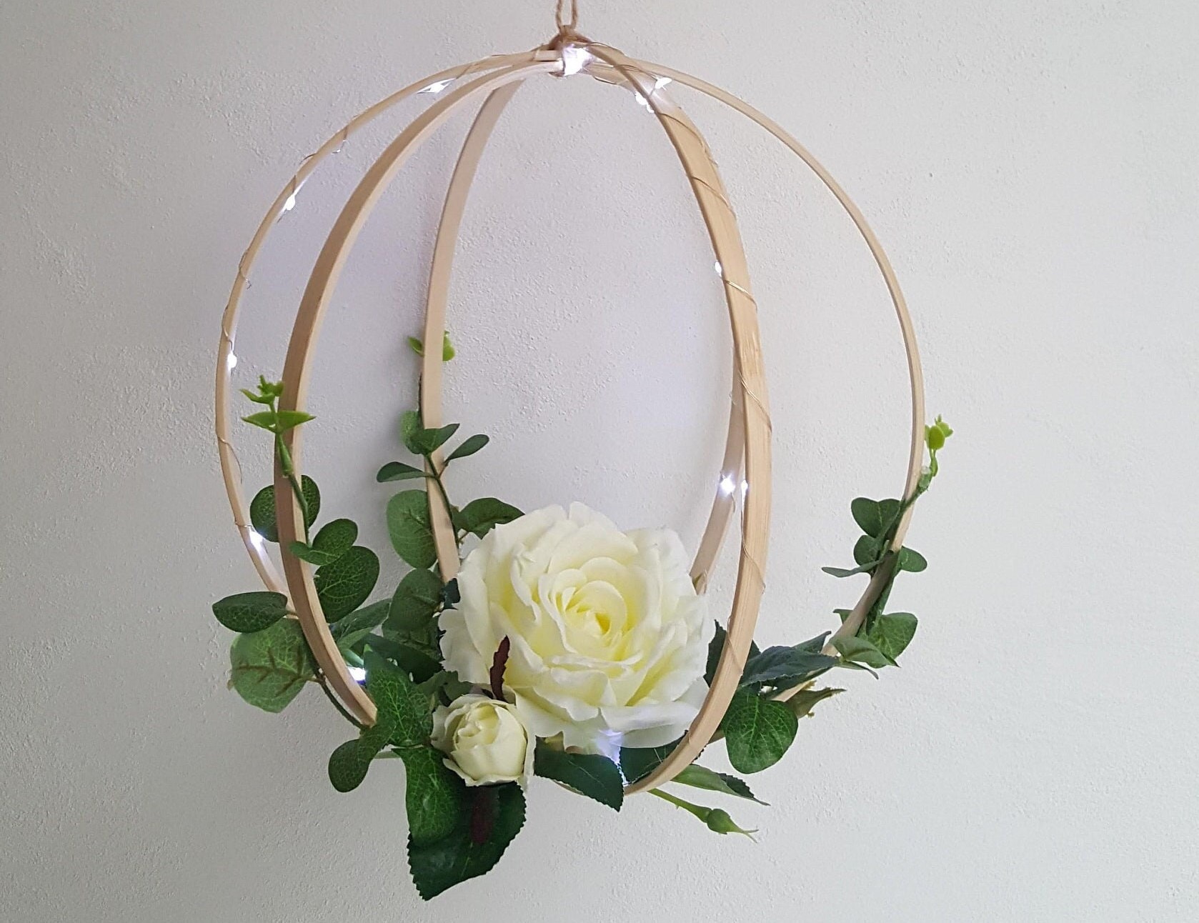 Anneau Floral, Cadeau, Décoration Florale, Murale, Mariage, Lustre, Fleurs, Babyshower, Anniversaire