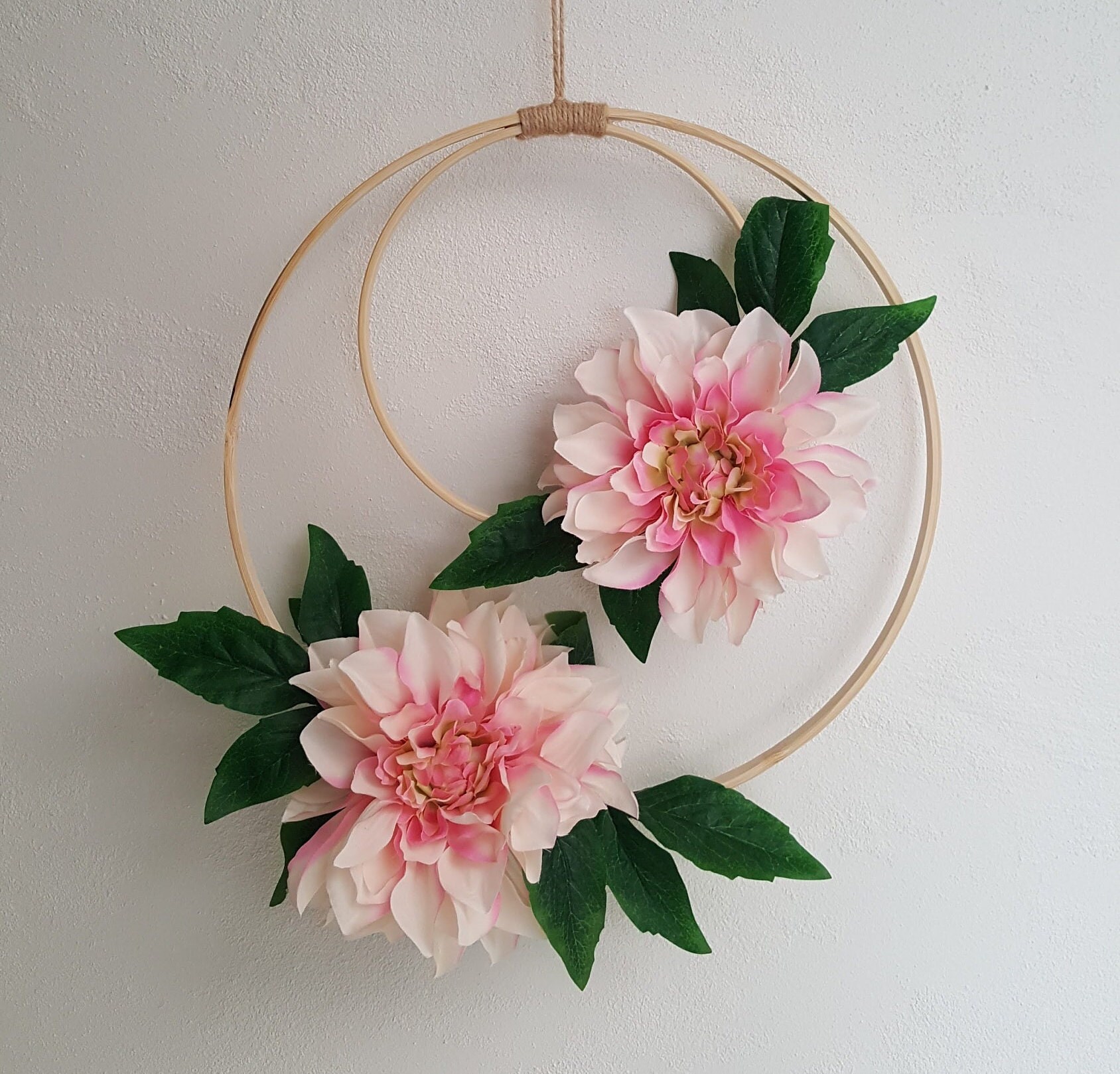 Cerceau circulaire floral en bois pour la décoration de mariage