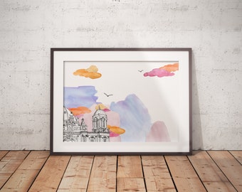 Berliner Dom am Tag - Berlin- Poster A3//A2 - Architektur, Kunst.