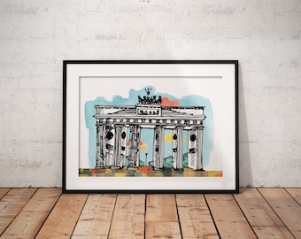 Brandenburger Tor - Berlin- Poster A3 - Architektur, Kunst.