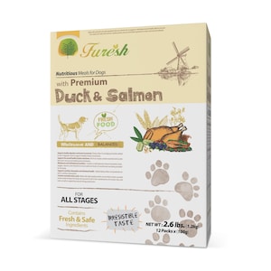 Alpha Dog Series FURESH Premium Natural Dry Dog Food | Duck + Salmon Recipe | Limited Ingredients | Puppies, Small Dogs (All Stages Formula)