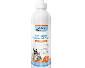 Alpha Dog Ear Cleaner, Soothing Otic Solution for Dogs & Cats (8 oz)