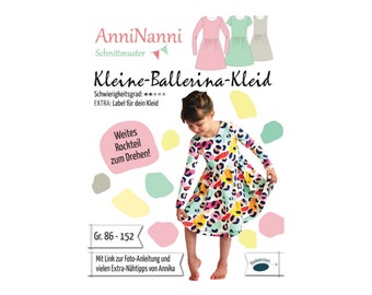 Kleine Ballerina Kleid von AnniNanni - Papierschnittmuster - Drehkleid
