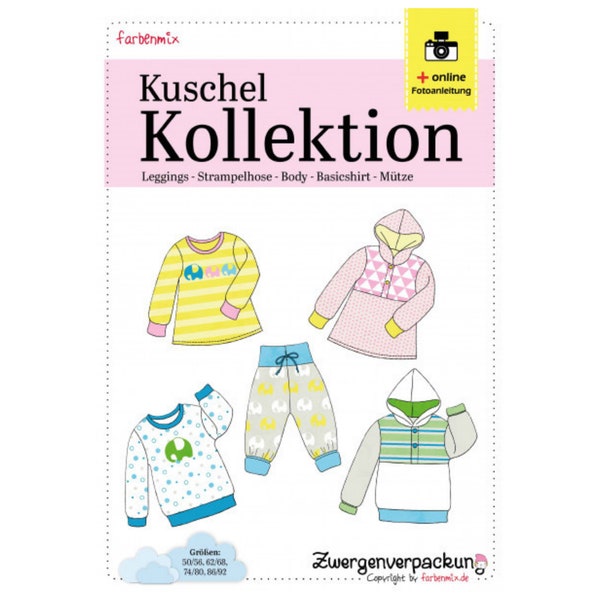 Kuschel Kollektion - Papierschnittmuster - farbenmix - Schnittmuster für Babys