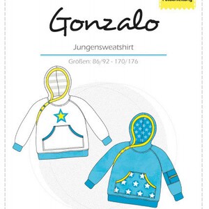 Gonzalo Jungensweatshirt farbenmix Papierschnittmuster Bild 3