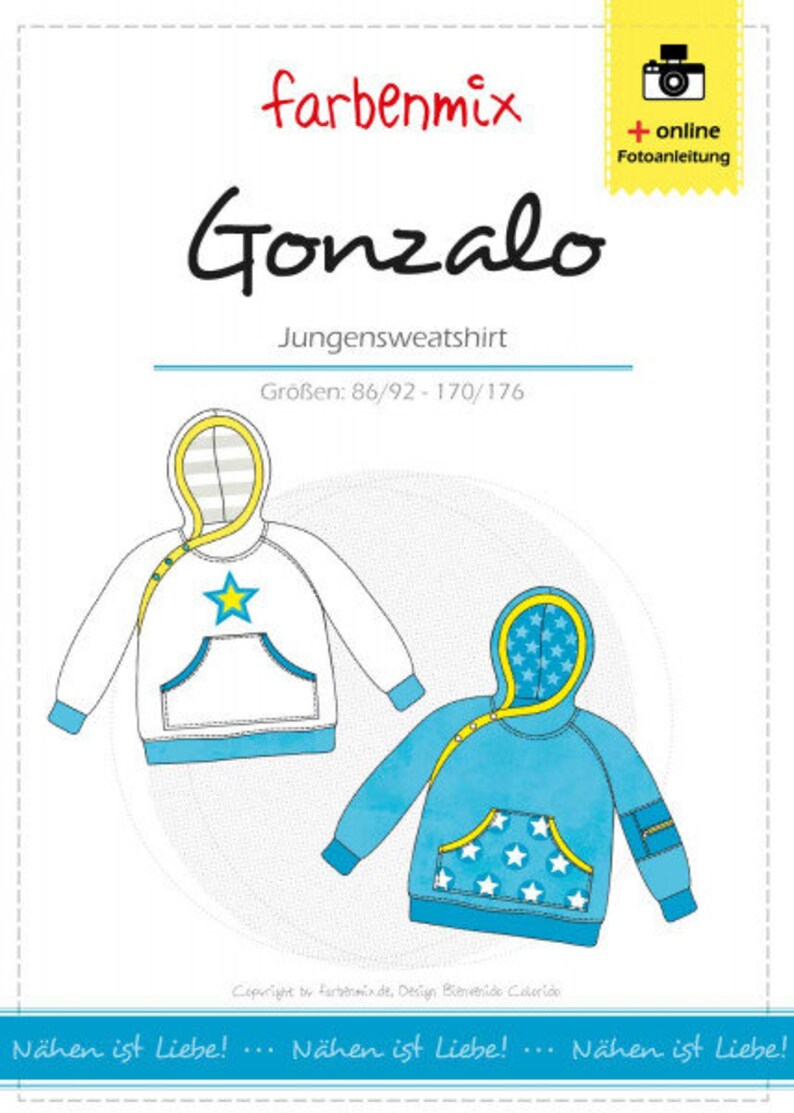 Gonzalo Jungensweatshirt farbenmix Papierschnittmuster Bild 3