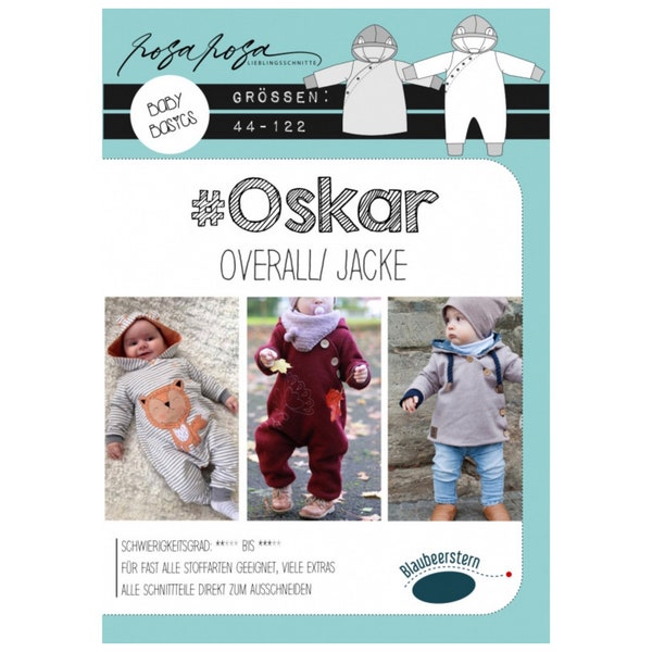 Oskar - Papierschnittmuster - Overall/Jacke - Baby - rosarosa